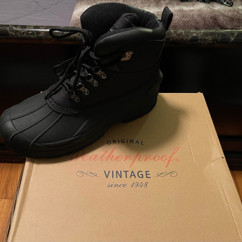 Weatherproof Vintage Mens Jake III Winter Boots Black 11M BRAND NEW NEVER WORN!